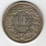 1.- SFr. 1908 - vorz&uuml;glich